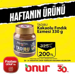 Onur Market Onur Market - Haftanın Ürünü 25.08.2026 - Broşürünün önizlemesi
