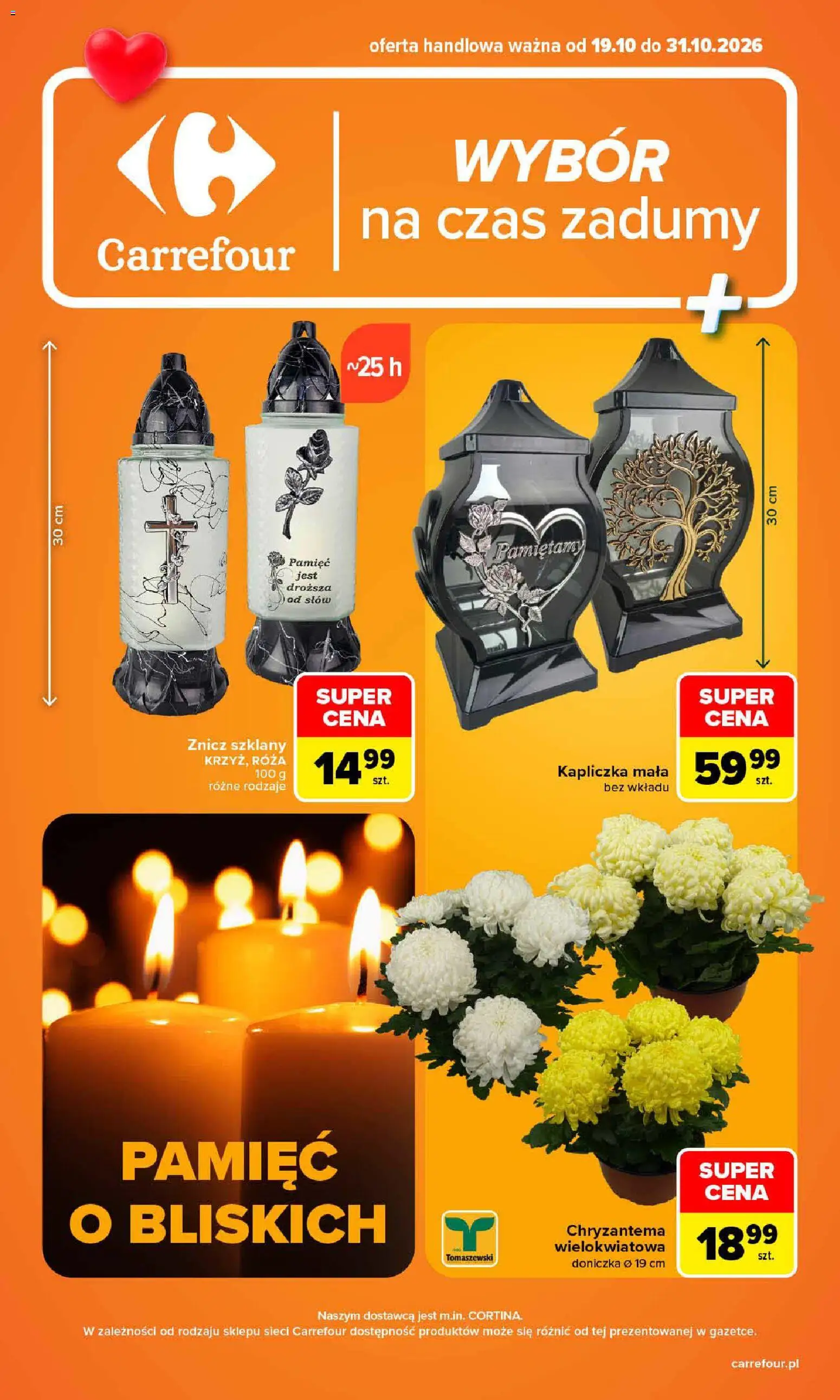 Pogląd gazetki "Carrefour gazetka - Wybór na czas zadumy" ze sklepu Carrefour ważnej od 19.10.2026 - Doniczka