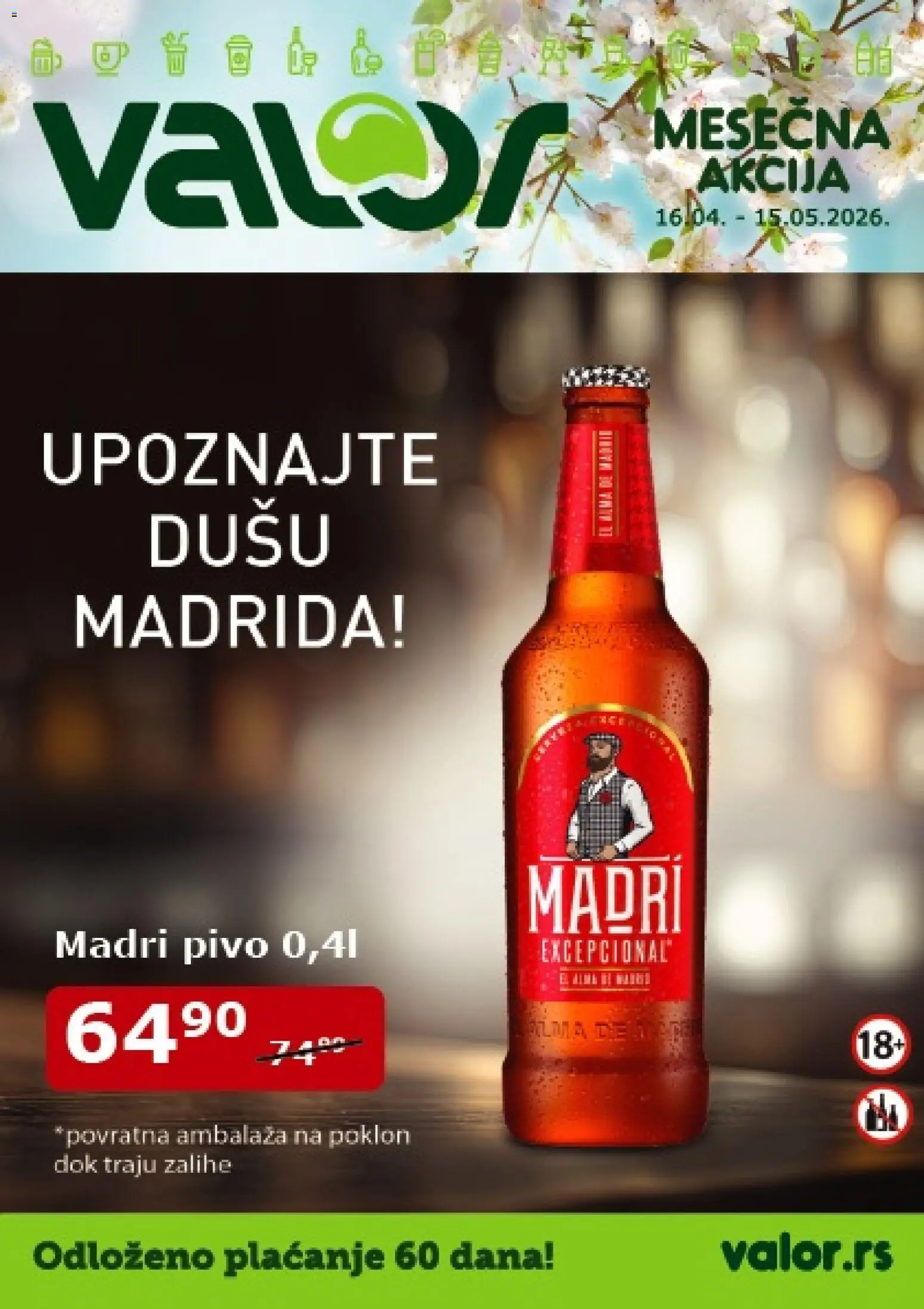 Pregled Valor kataloga - važi od 16.04.2026 - Pivo