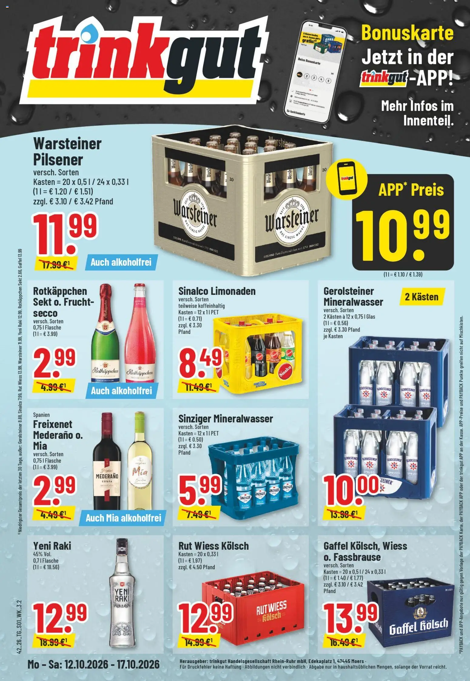 Vorschau von dem Prospekt des Geschäftes Trinkgut, gültig ab dem 12.10.2026
