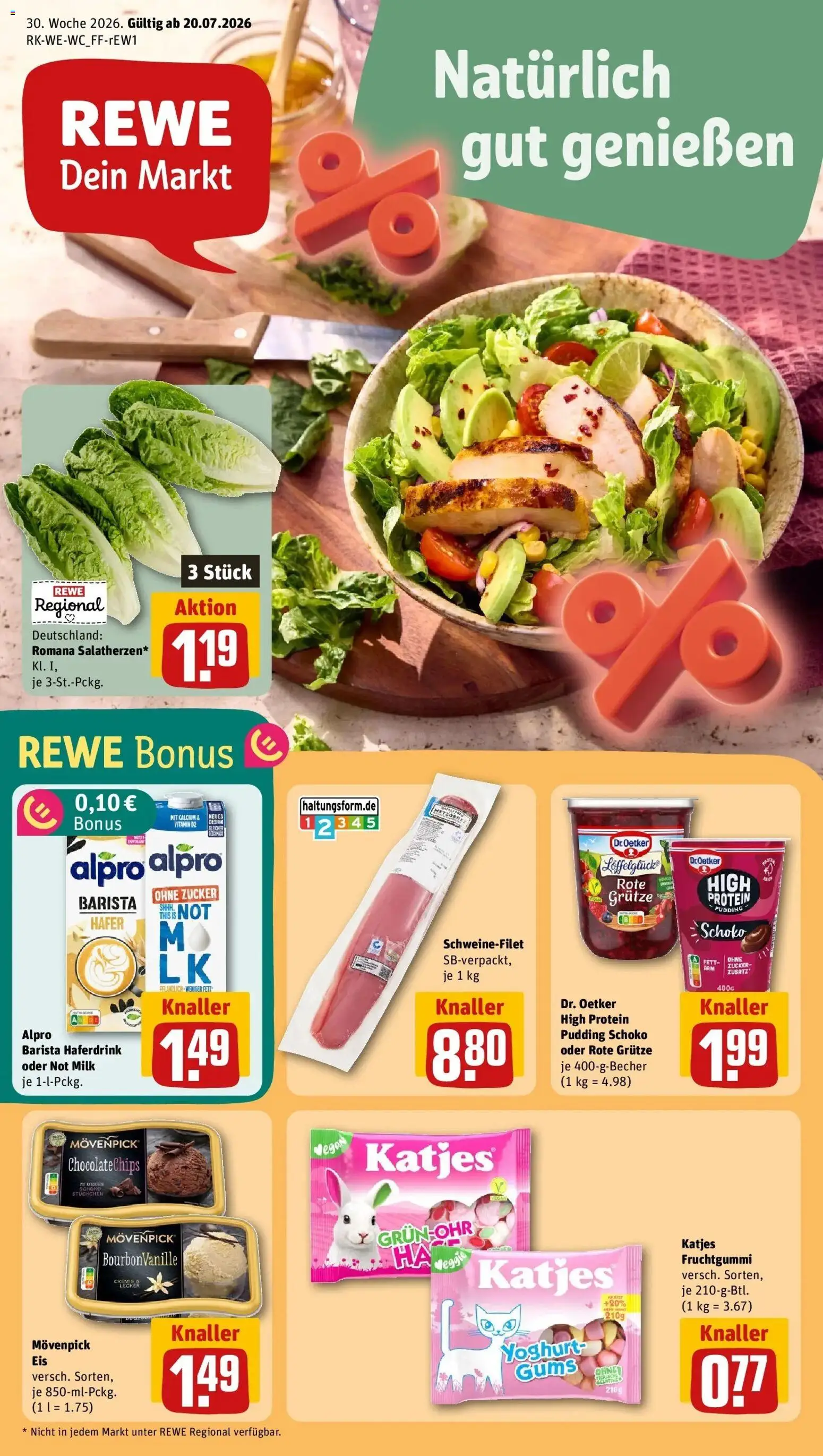 Vorschau von dem Prospekt des Geschäftes Rewe, gültig ab dem 20.07.2026