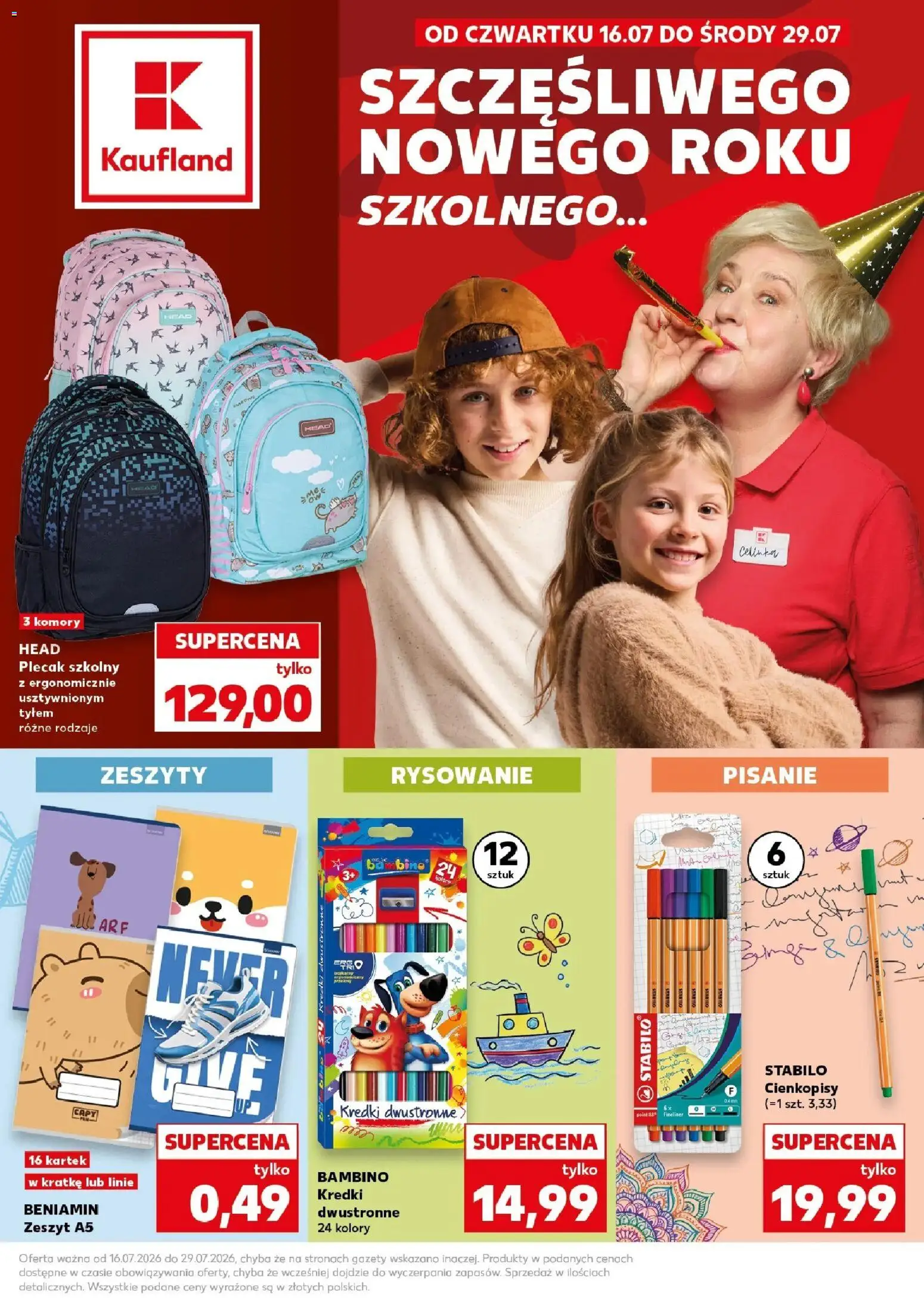 Pogląd gazetki "Kaufland gazetka - Katalog artykułów szkolnych" ze sklepu Kaufland ważnej od 16.07.2026