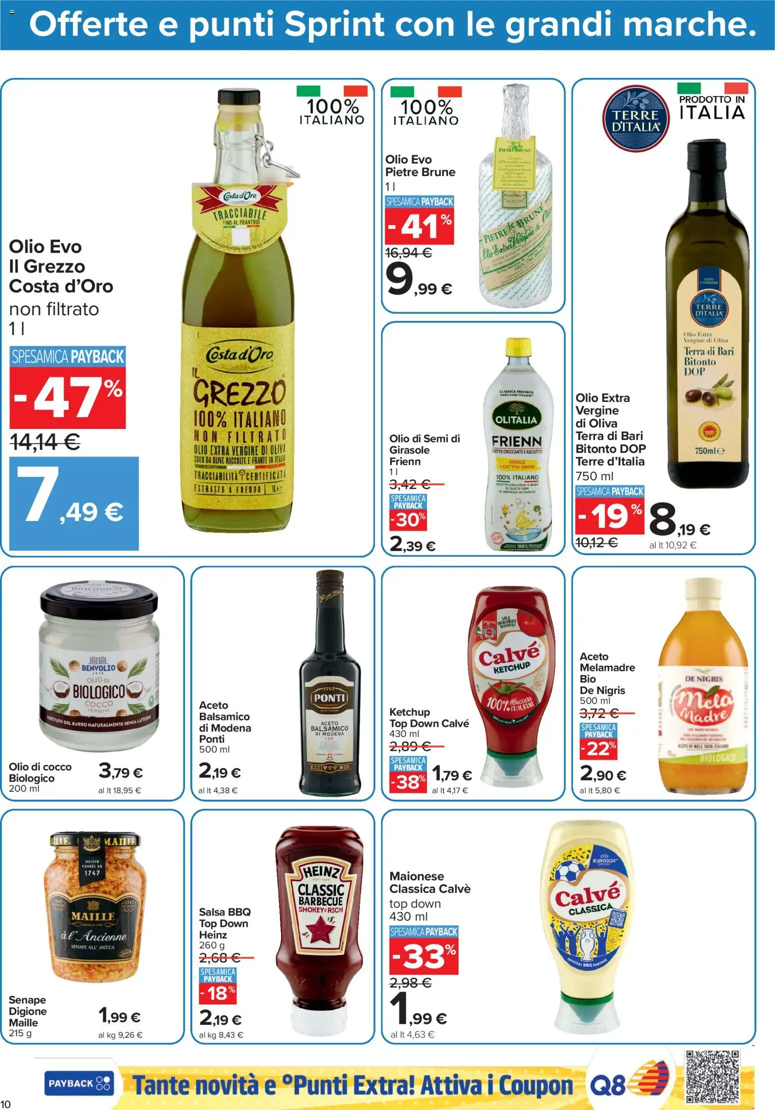 Anteprima dell'opuscolo Carrefour volantino Iper - Punti Sprint Payback dal negozio Carrefour valido da 23/10/2026 - Olio, Top, Burro, Senape, Cocco, Olive, Salsa, Olio di semi