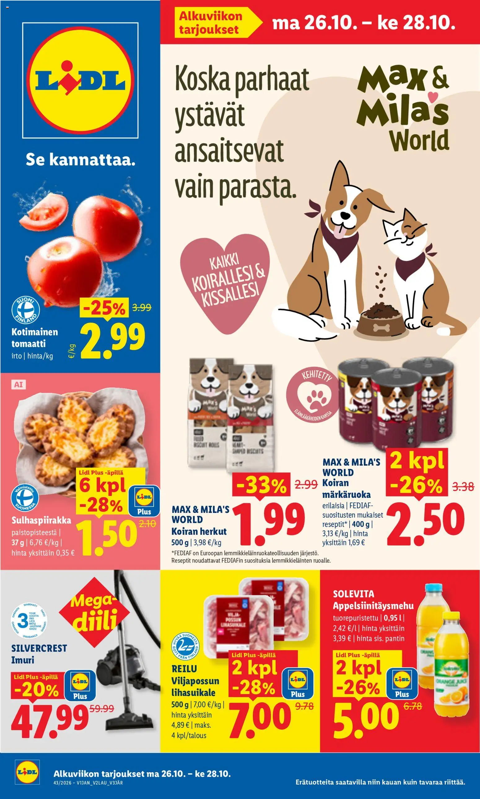 Kaupan Lidl Lidl tarjoukset esikatselu, voimassa 26/10/2026 - Imuri, Koiran herkut