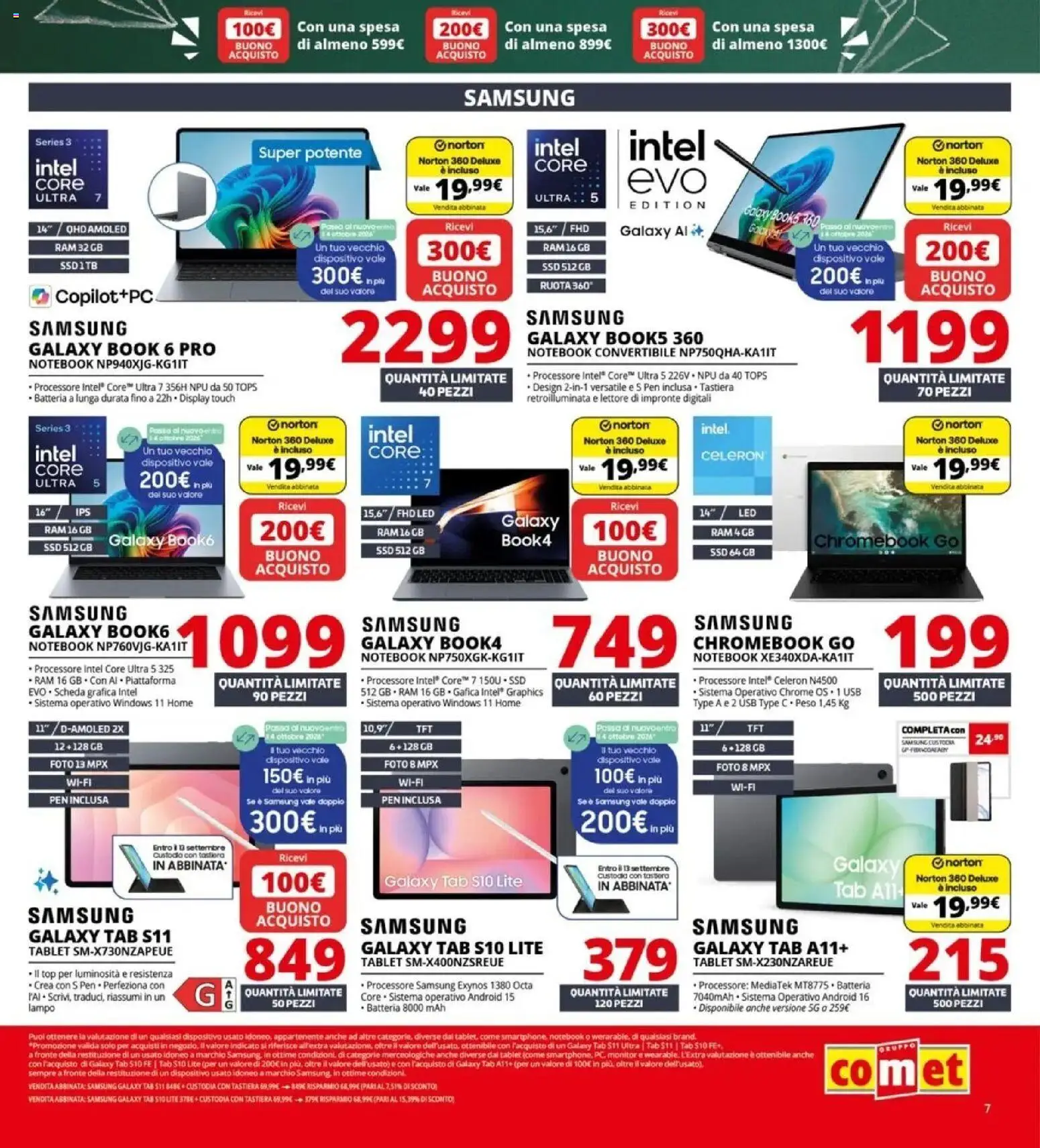 Anteprima dell'opuscolo Comet volantino Back to school dal negozio Comet valido da 20/08/2026 - Samsung, Samsung Galaxy, Top, Batteria, Notebook, Tastiera, Monitor, USB