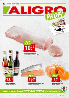 Vorschau des Merkblatts Aligro aktionen Schlieren, Gossau SG, Frauenfeld, Rapperswil-Jona, Sargans, Bern vom Shop Aligro gültig von 02.11.2026 bis 07.11.2026