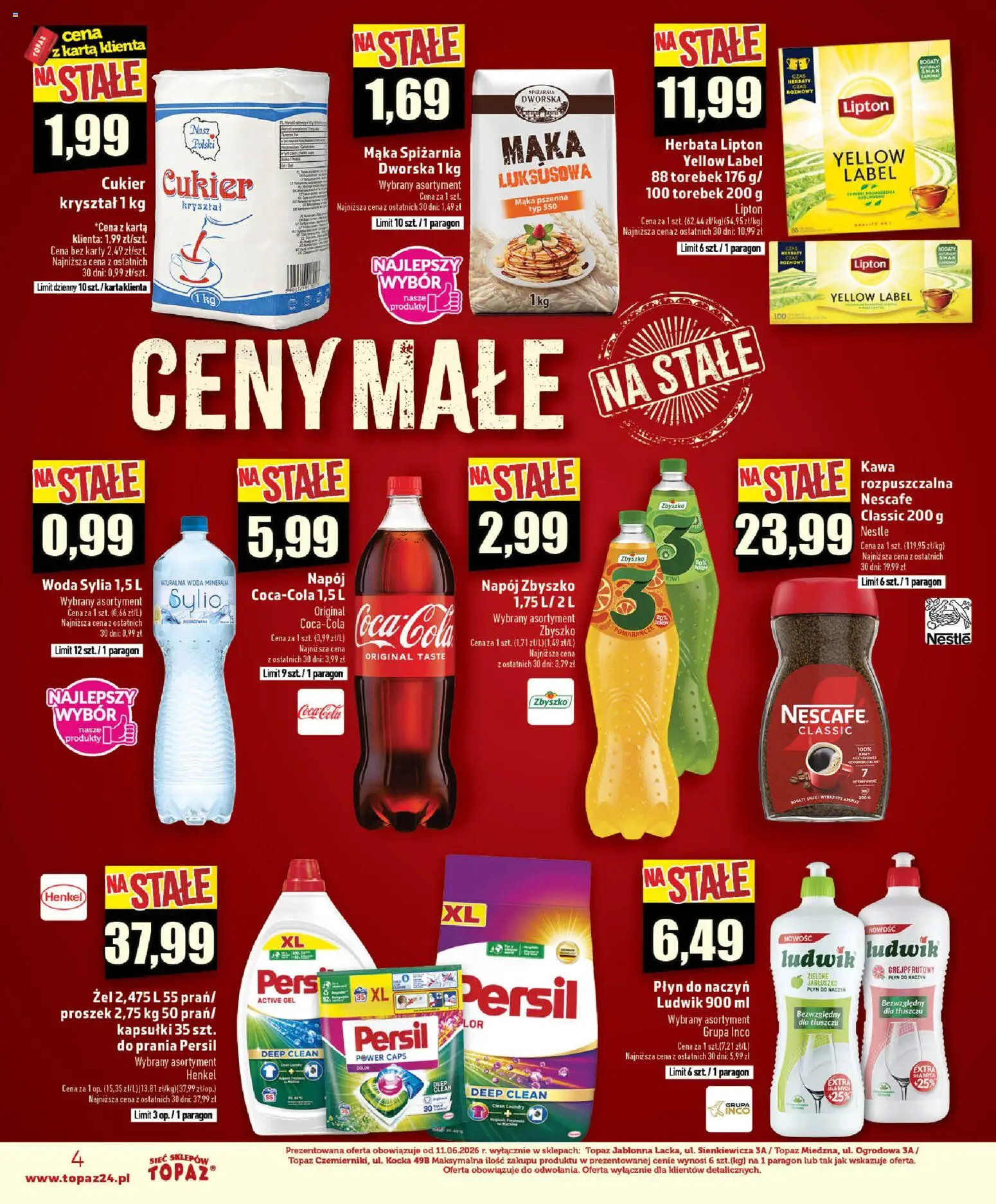 Pogląd gazetki "Topaz gazetka - Ceny małe na stałe" ze sklepu Topaz ważnej od 27.08.2026