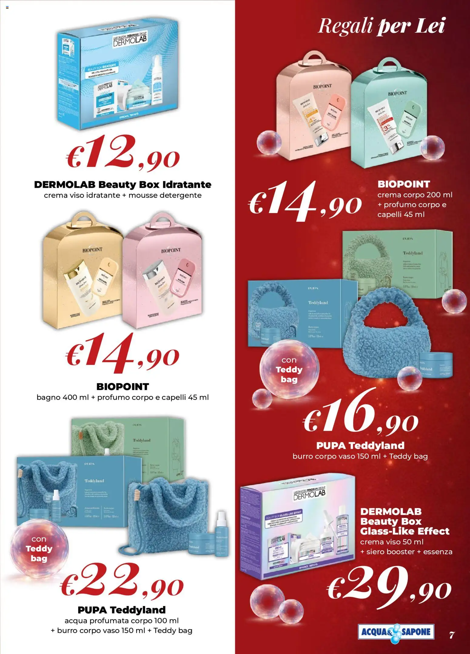 Anteprima dell'opuscolo Acqua e Sapone volantino Natale dal negozio Acqua e Sapone valido da 02/11/2026 - Crema, Bagno, Profumo, Burro, Crema viso, Sapone, Vaso, Detergente