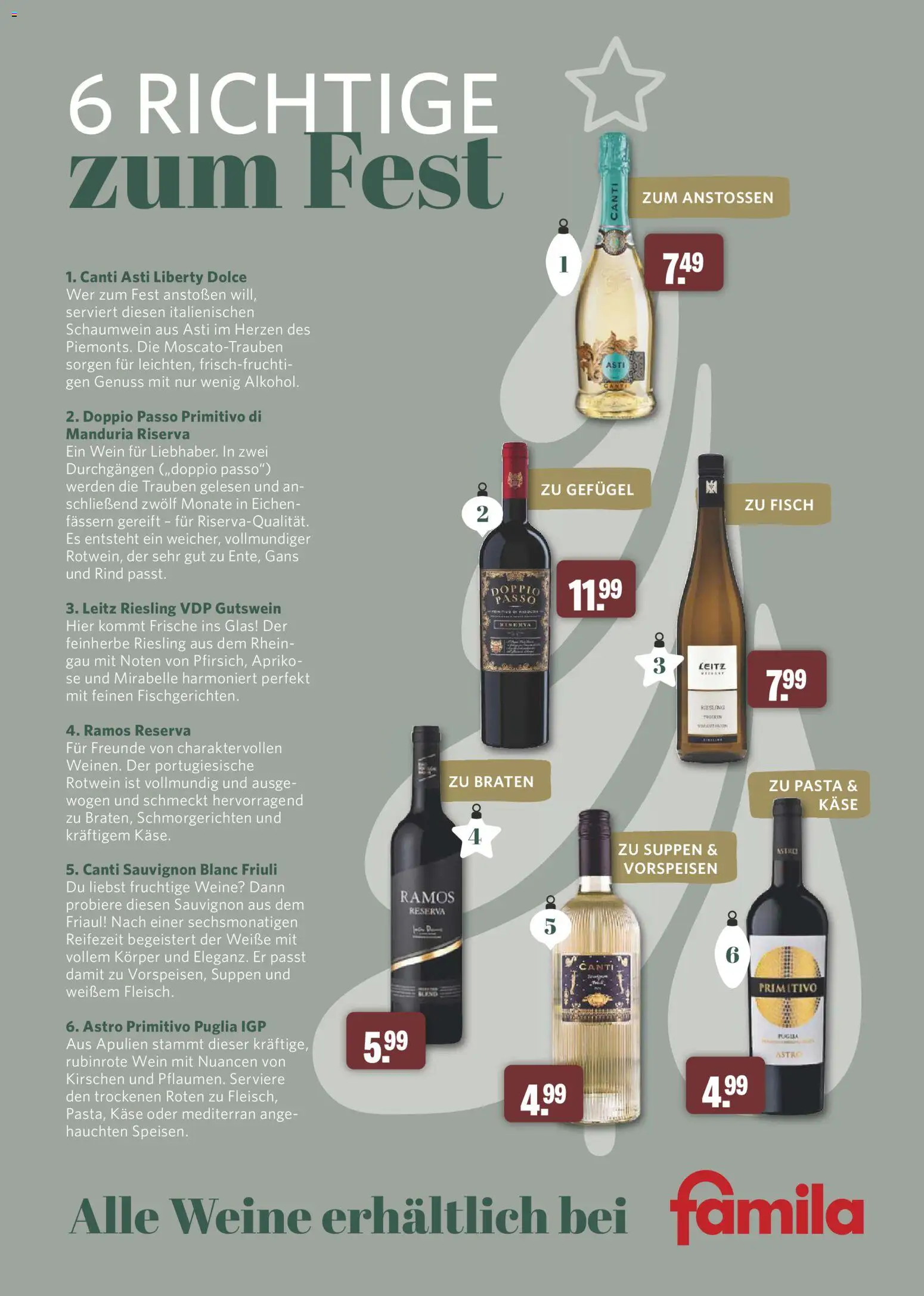 Vorschau von dem Prospekt des Geschäftes Famila Nordwest, gültig ab dem 26.10.2026 - Käse, Pasta, Fisch, Wein, Kirschen, Doppio passo primitivo, Rotwein, Doppio Passo