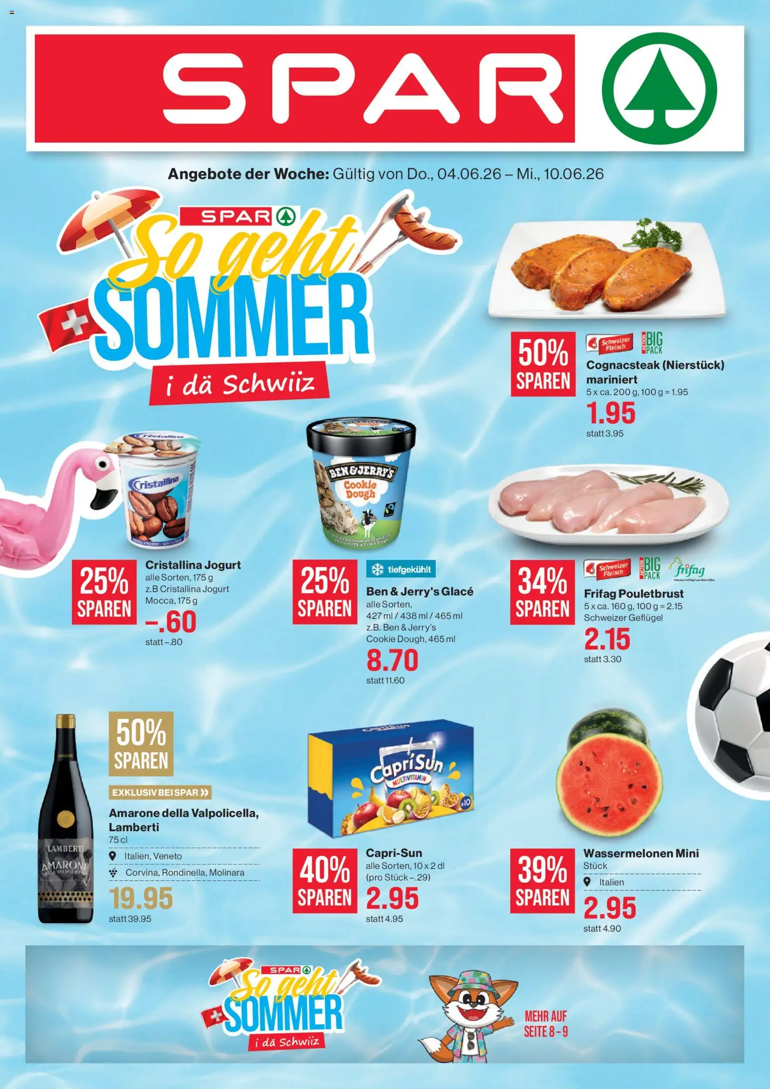 Vorschau des Merkblatts SPAR Handels AG vom Shop SPAR gültig von 04.06.2026 bis 10.06.2026