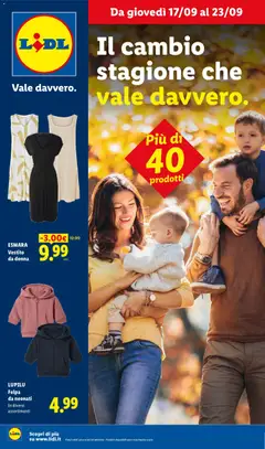Anteprima dell'opuscolo Lidl volantino Il cambio stagione dal negozio Lidl valido da 17/09/2026