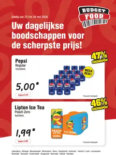 Voorbeeld van Budget Food folder van winkel Budget Food geldig vanaf 22-05-2026