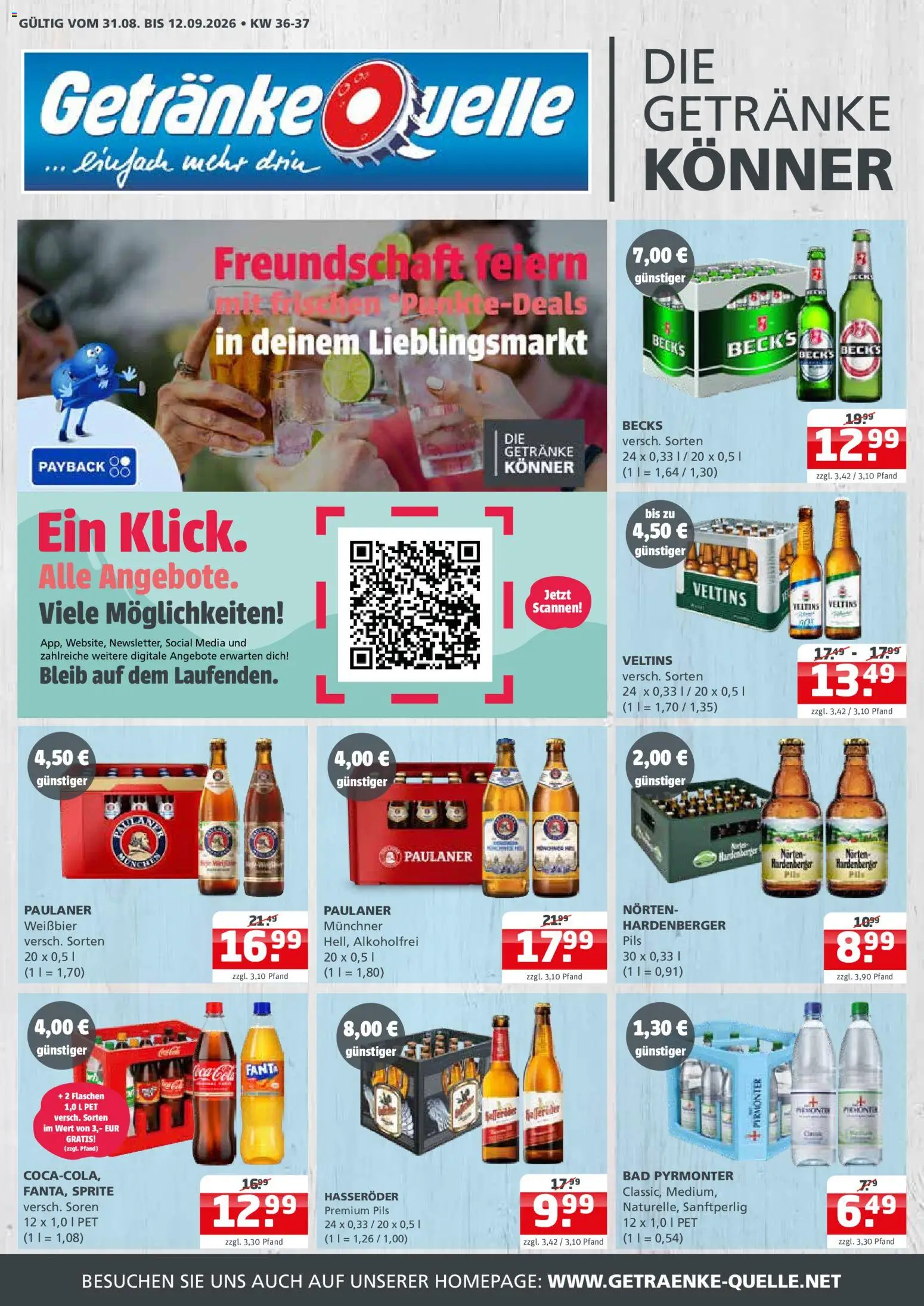 Vorschau von dem Prospekt des Geschäftes Getränke Quelle, gültig ab dem 31.08.2026