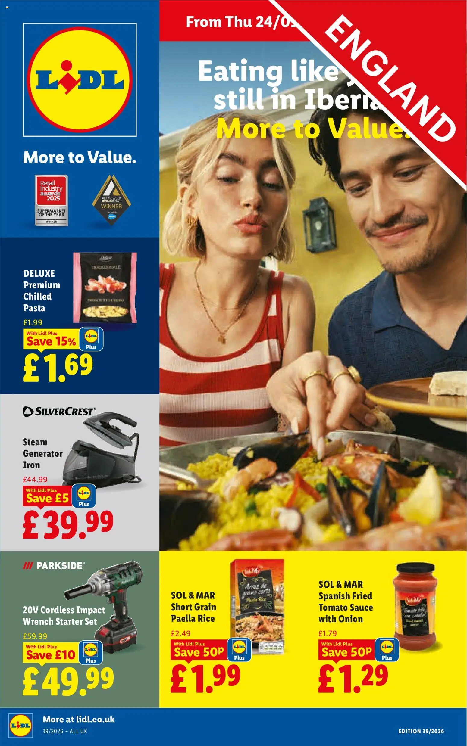 Preview of Lidl Weekly offers Lidl valid from 24/09/2026 - Pasta, Iron, Tomato, Rice, Onion, Sauce