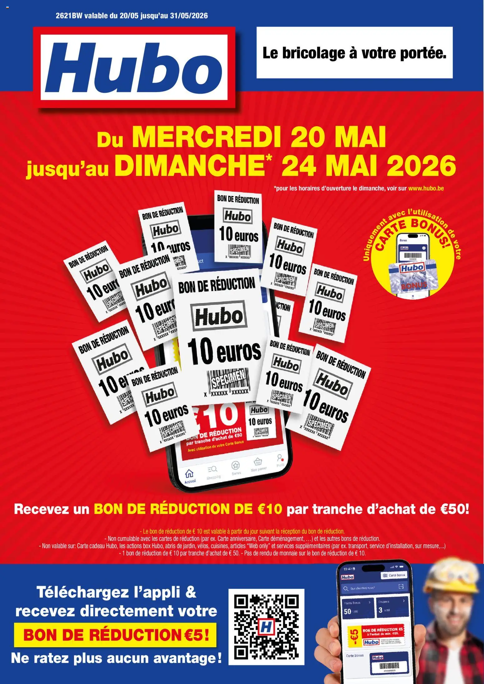 Voorbeeld van Hubo Publicité van winkel Hubo geldig vanaf 20/05/2026