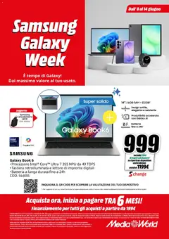Anteprima dell'opuscolo Media World volantino Samsung dal negozio Media World valido da 08/06/2026