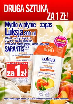 Pogląd gazetki "Prim Market promocje - Mydło w płynie Luksja" ze sklepu Prim Market ważnej od 02.10.2026