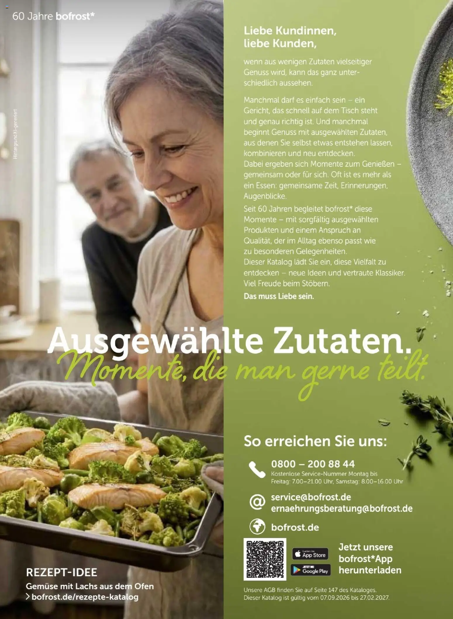 Vorschau von dem Prospekt des Geschäftes Bofrost, gültig ab dem 07.09.2026 - Uhr, Gemüse, Lachs, Ofen, Tisch