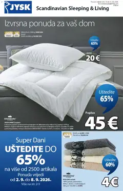 Pregled letka JYSK Katalog trgovine JYSK vrijedi od 02.09.2026