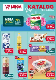 Pregled letka Katalog trgovine Mega Diskont vrijedi od 18.05.2026