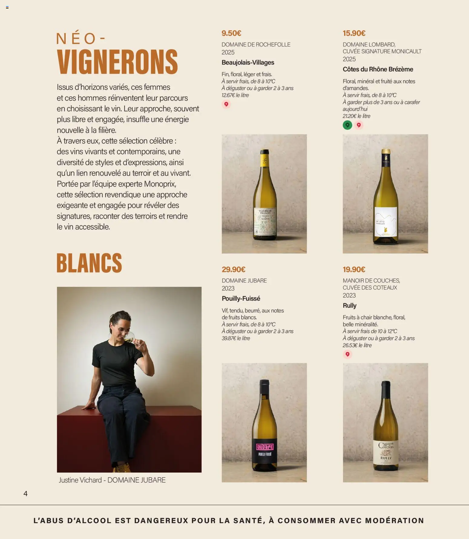 Prévisualisation de Monoprix - Guide foire aux vins du magasin Monoprix formulaire valide 11/09/2026 - Fruits, Vin, Beaujolais villages
