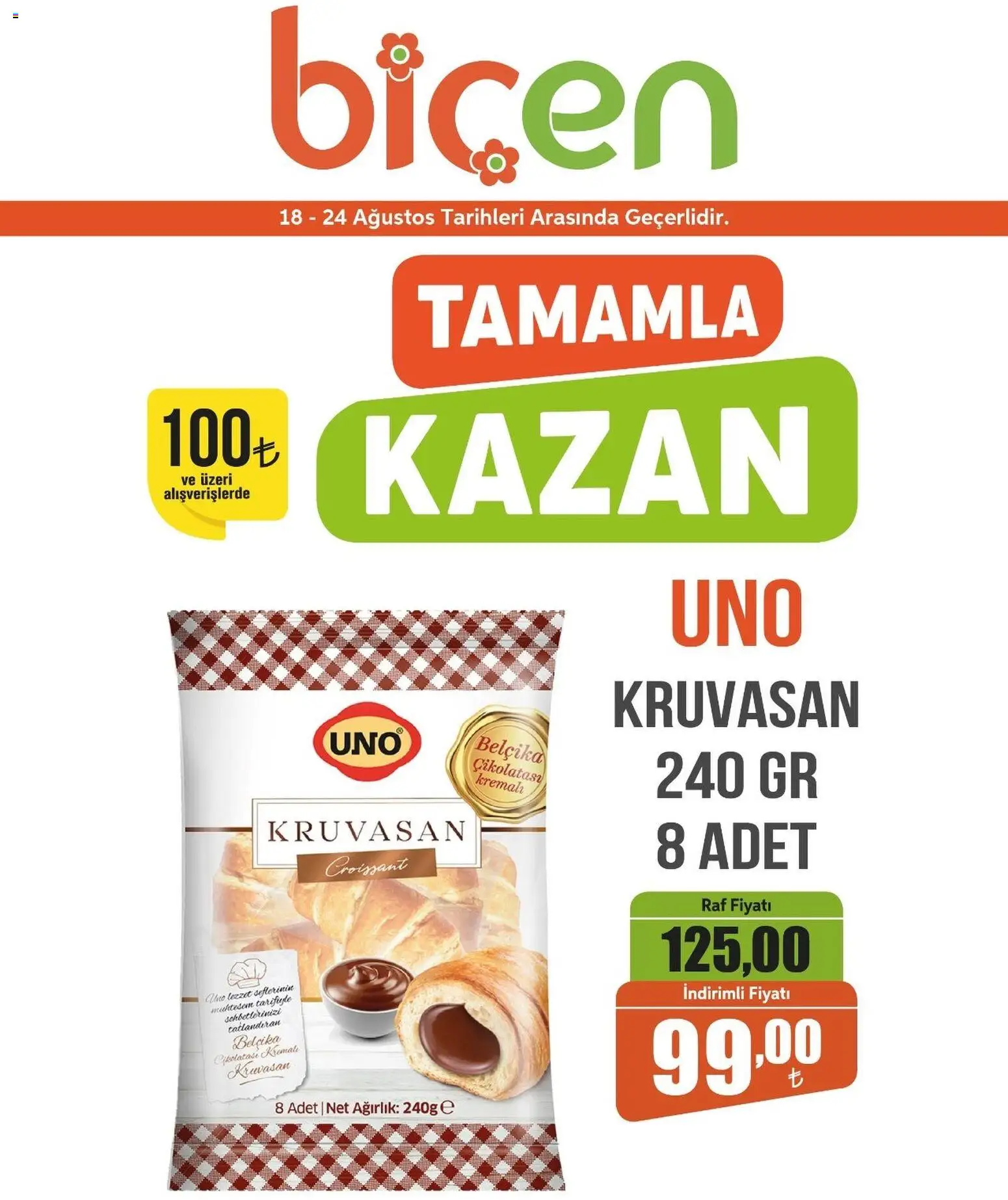 Biçen Market Biçen Market - Tamamla Kazan 18.08.2026 - Broşürünün önizlemesi