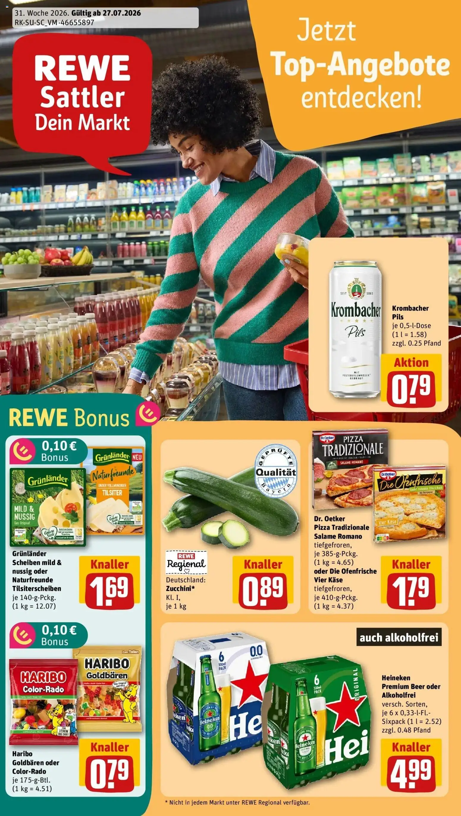 Vorschau von dem Prospekt des Geschäftes Rewe, gültig ab dem 27.07.2026