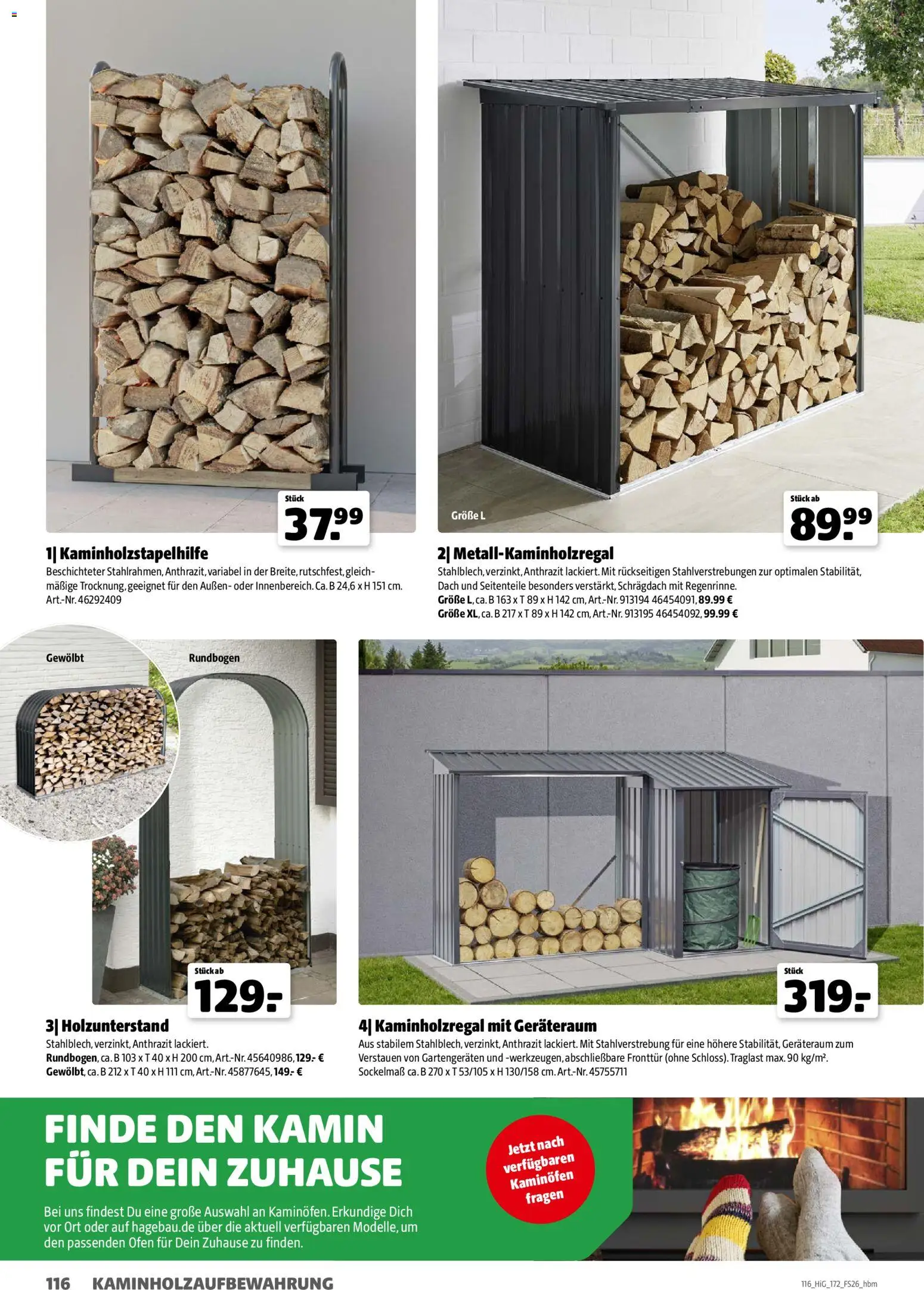 Vorschau von dem Prospekt des Geschäftes Hagebau, gültig ab dem 02.03.2026 - Kaminofen, Kamin, Ofen