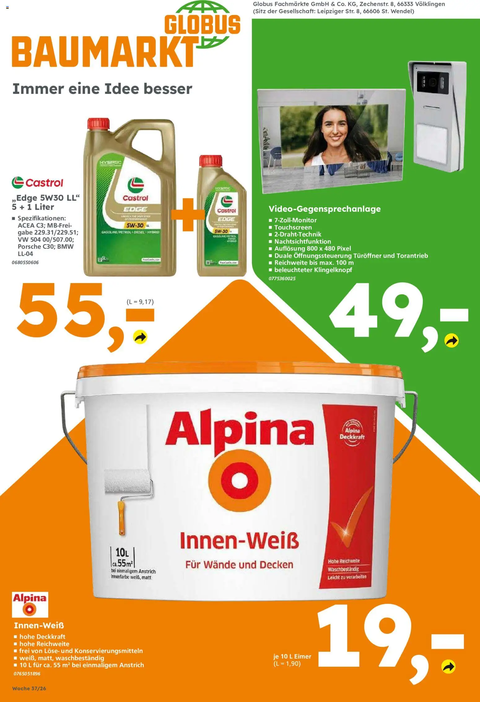 Vorschau von dem Prospekt des Geschäftes Globus Baumarkt, gültig ab dem 07.09.2026