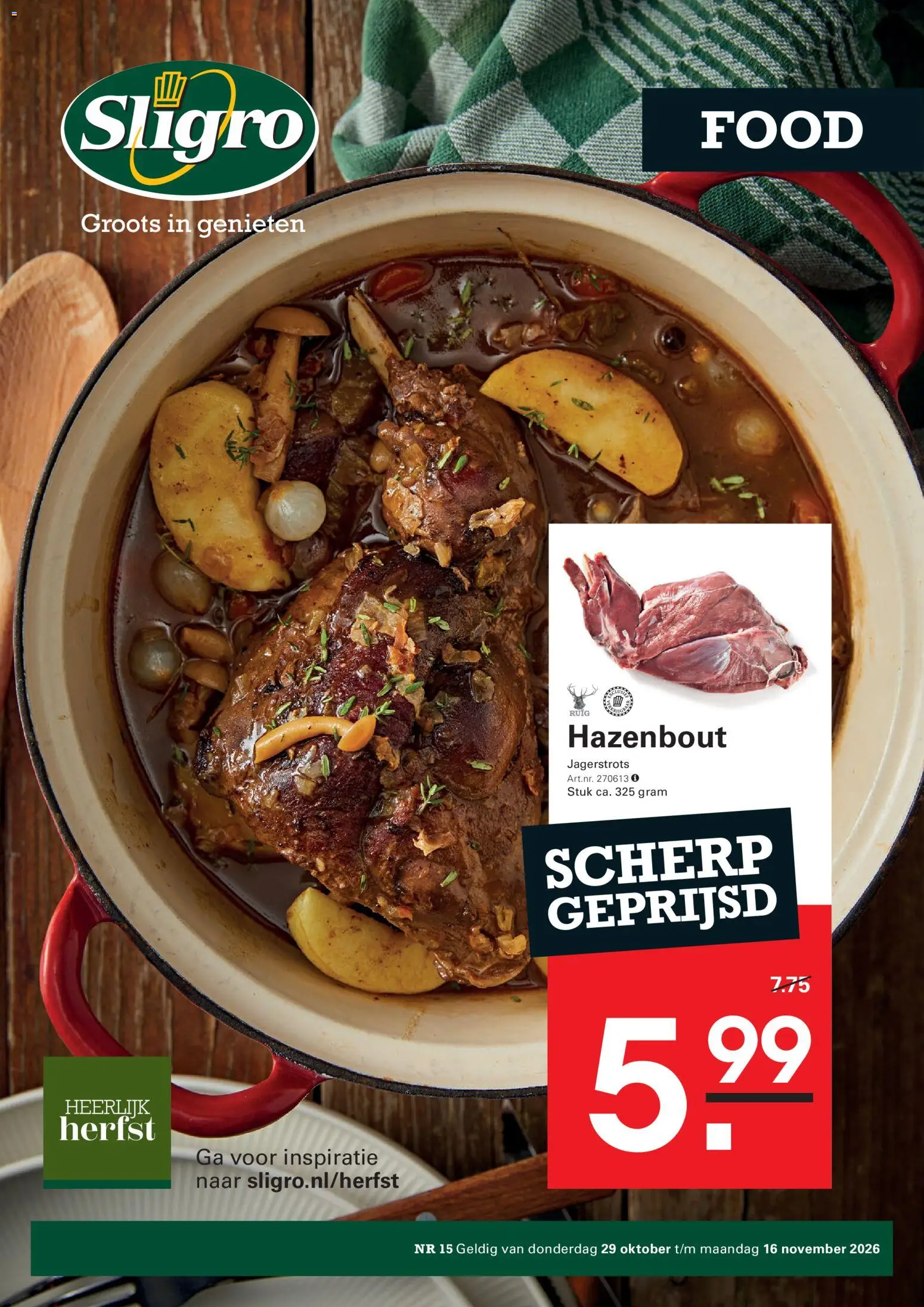 Voorbeeld van Sligro folder van winkel Sligro geldig vanaf 29-10-2026