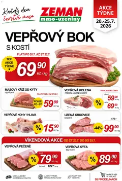 Náhled nabídky: Prodejny Zeman Prodejny Zeman leták - Akce týdne platný od 20.07.2026