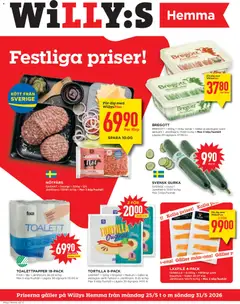 Förhandsgranska reklamblad Willys erbjudanden Hemma från butik Willys gäller från 25/05/2026