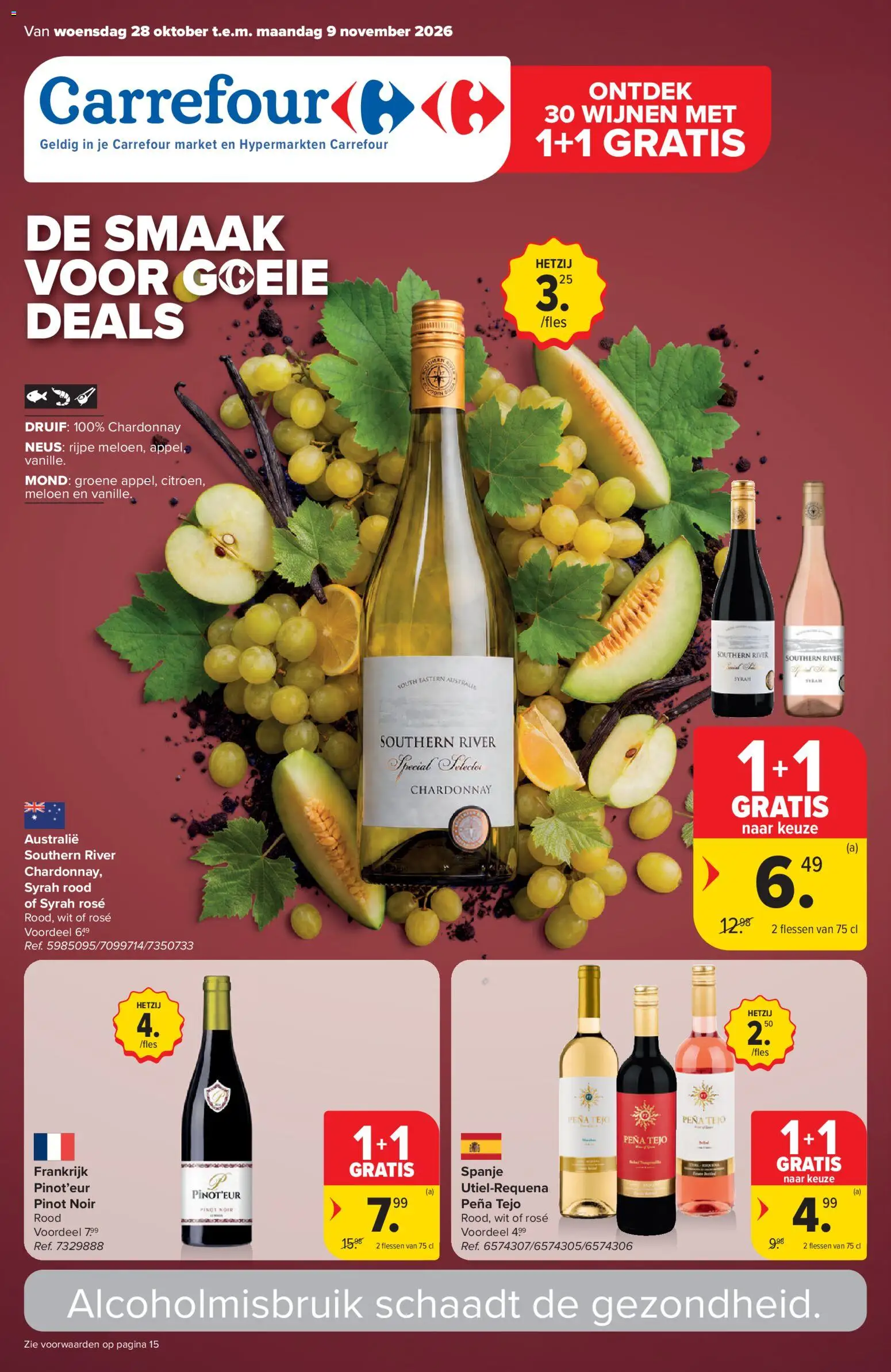 Voorbeeld van Carrefour - Catalogus Wijnfestival van winkel Carrefour geldig vanaf 28/10/2026 - Meloen, Druif