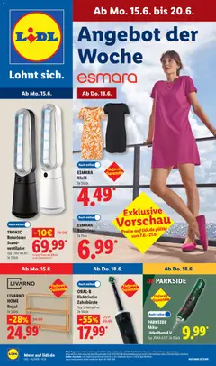 Vorschau von dem Prospekt des Geschäftes Lidl, gültig ab dem 15.06.2026