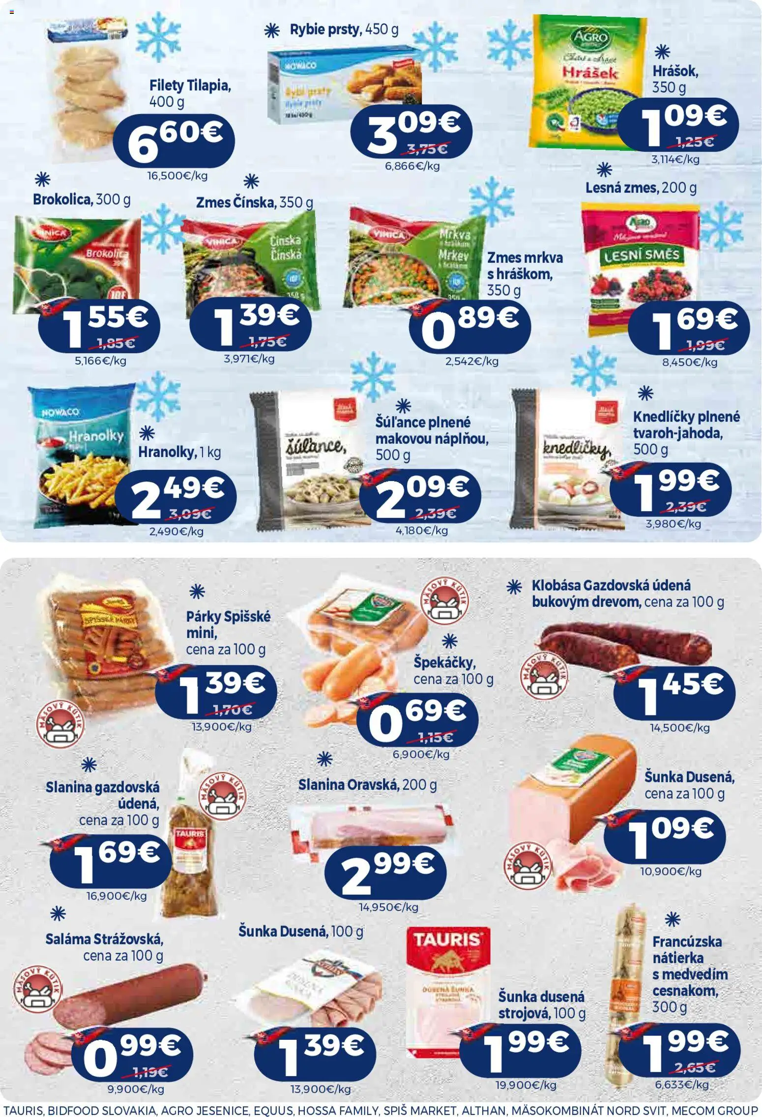 Náhľad Milk Agro letáku platného od 21.10.2026 - Mrkva, Hranolky, Klobása, Šunka, Slanina, Párky, Nátierka, Saláma