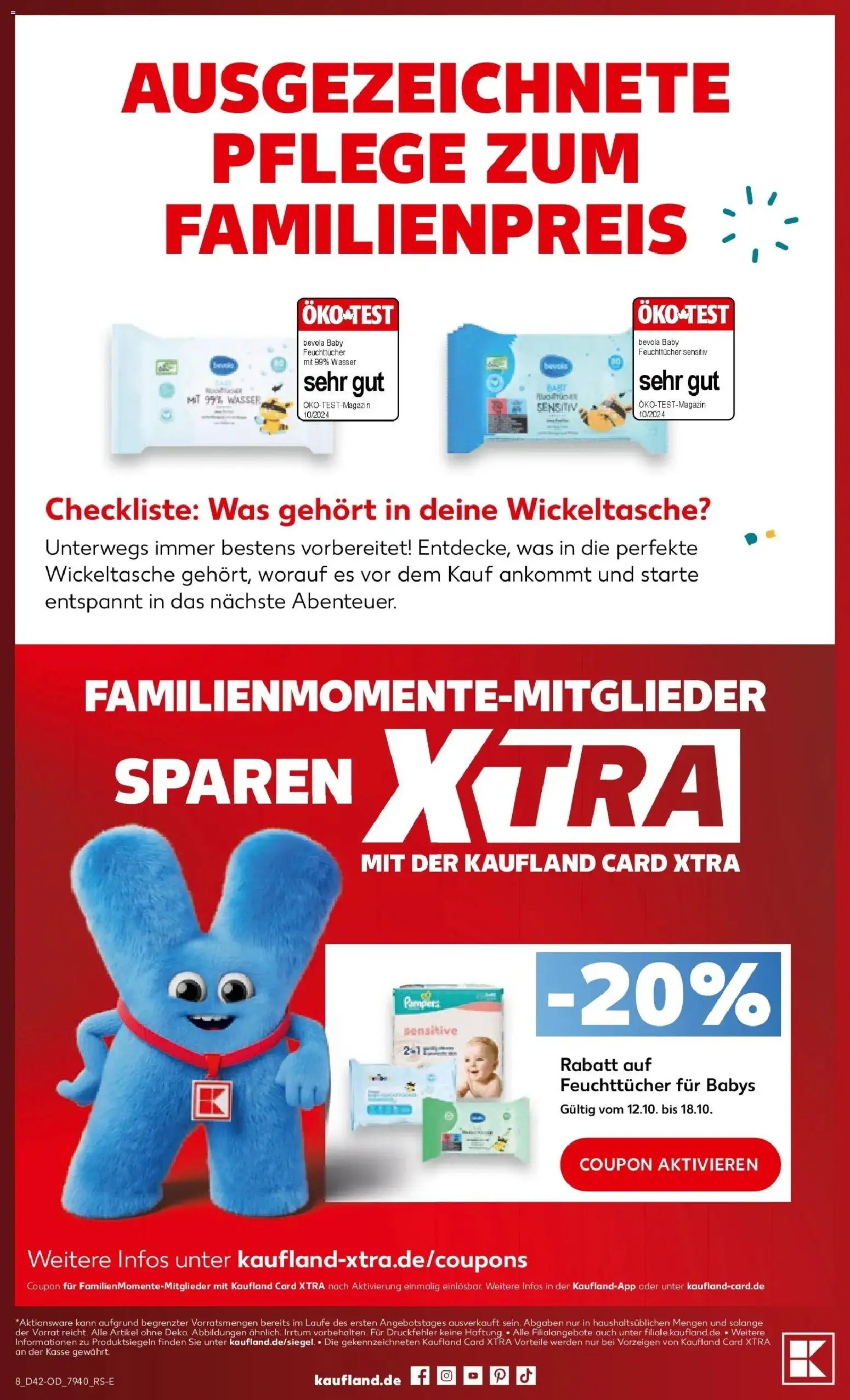 Vorschau von dem Prospekt des Geschäftes Kaufland, gültig ab dem 12.10.2026 - Wasser, Pampers