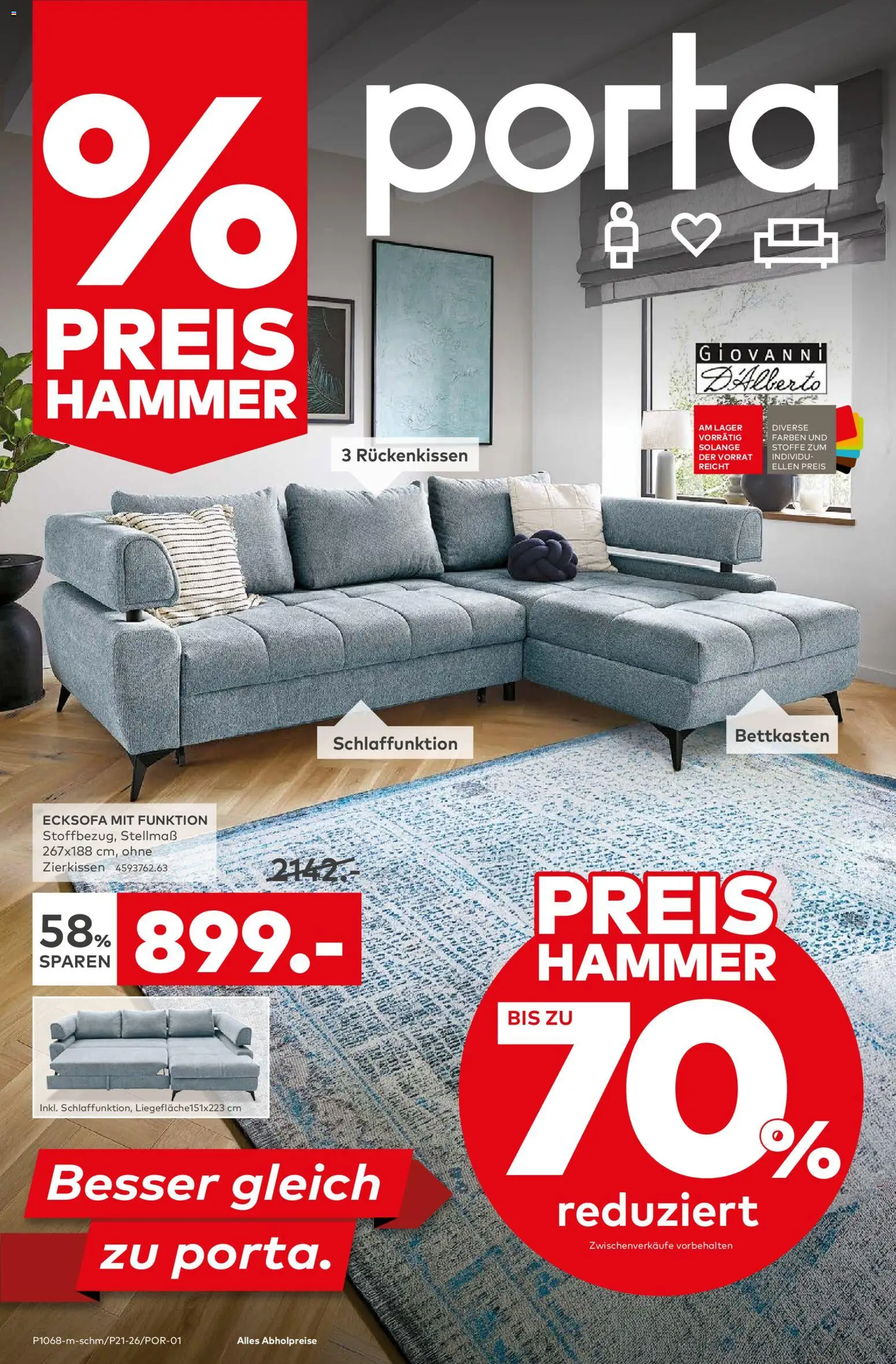Vorschau von dem Prospekt des Geschäftes Porta!, gültig ab dem 17.05.2026 - Ecksofa