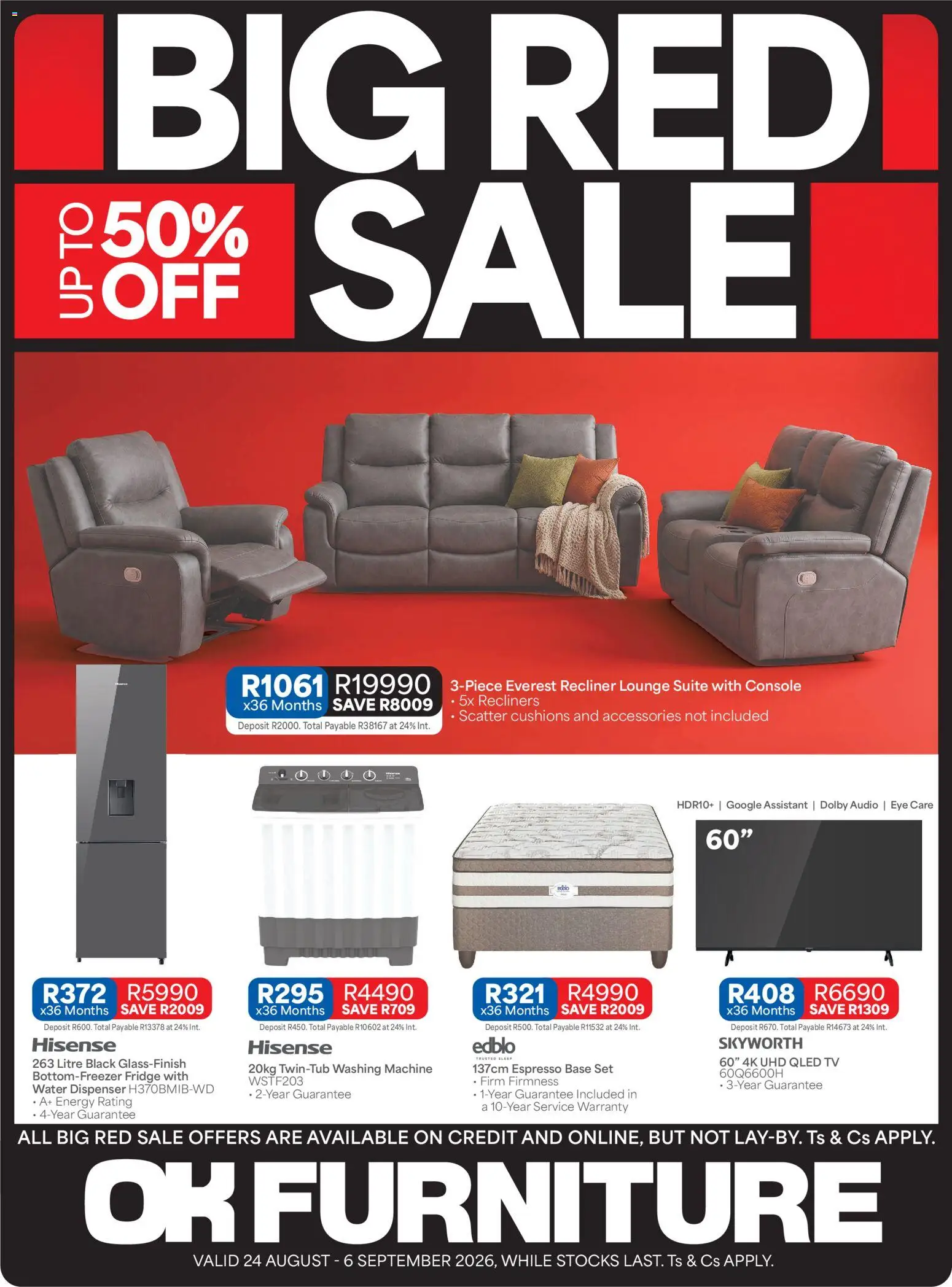 Preview of OK Furniture flyer valid from 24/08/2026