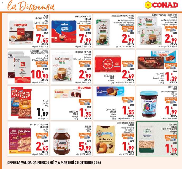 Nuovo volantino Conad dal 07/10