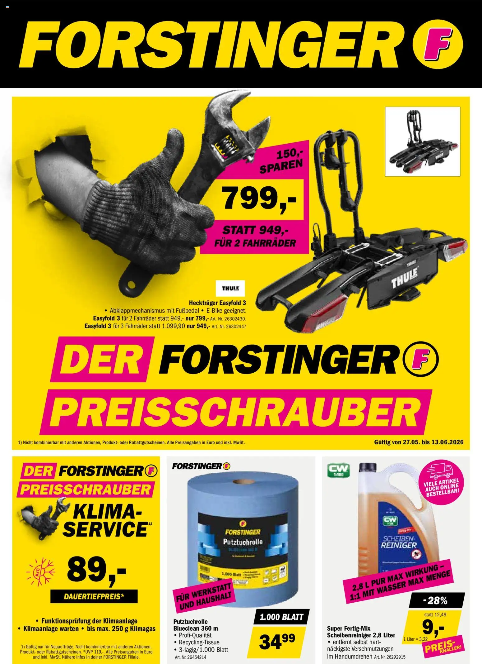 Vorschau der Angebote: Forstinger Forstinger Flugblatt gültig ab 27.05.2026