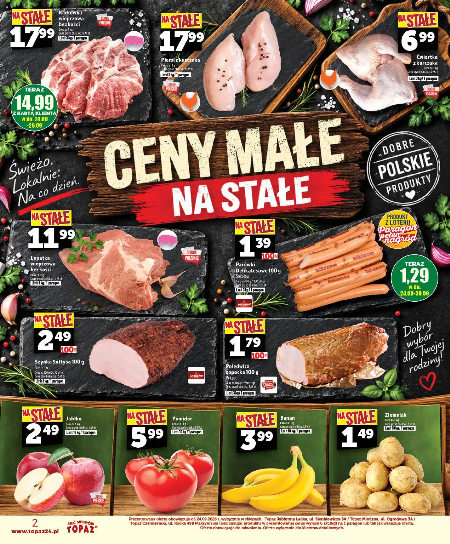Pogląd gazetki "Topaz gazetka - Ceny małe na stałe" ze sklepu Topaz ważnej od 24.09.2026