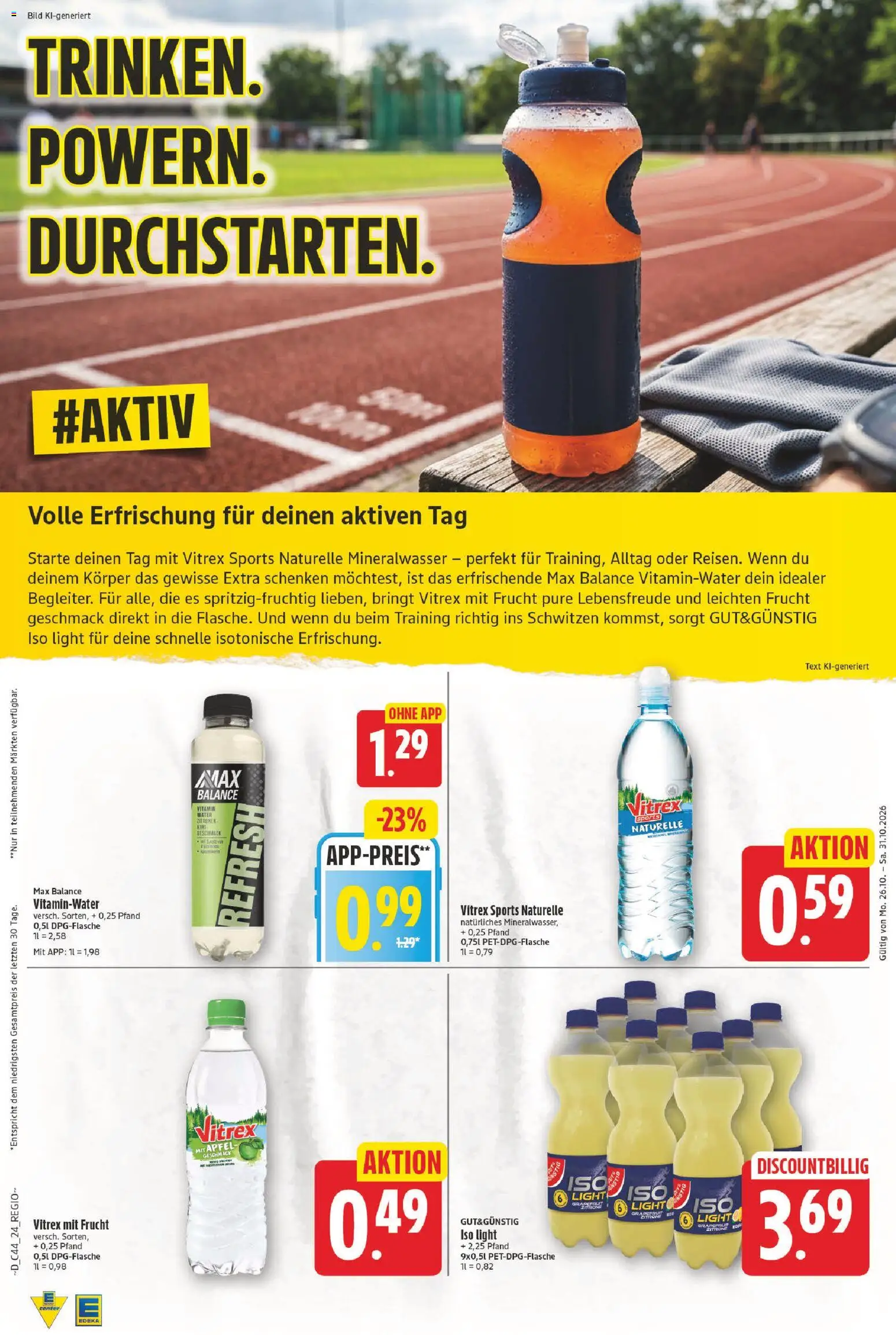Vorschau von dem Prospekt des Geschäftes E center, gültig ab dem 26.10.2026 - Äpfel, Kiwi, Mineralwasser, Grapefruit, Zitrone, Zitronen