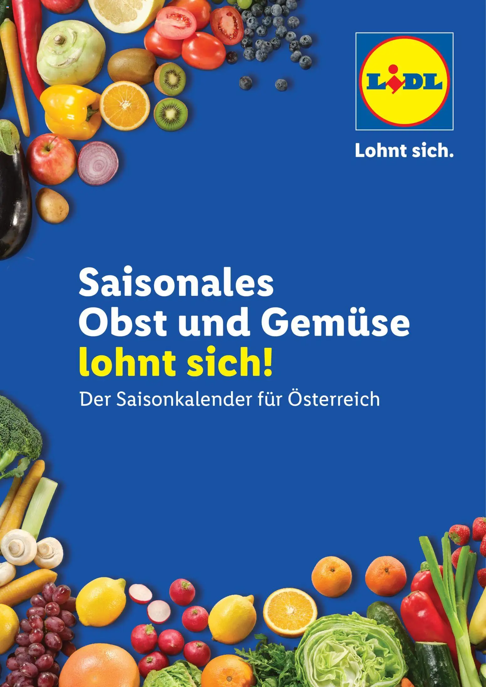 Vorschau der Angebote: Lidl Saisonkalender - Obst und Gemüse gültig ab 01.01.2026 - Gemüse, Obst