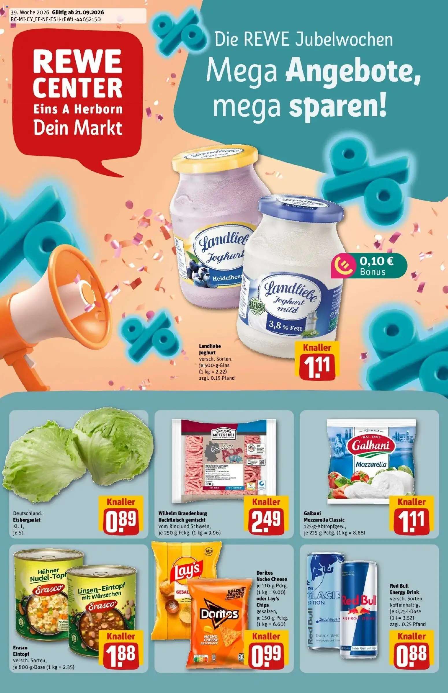 Vorschau von dem Prospekt des Geschäftes Rewe, gültig ab dem 21.09.2026