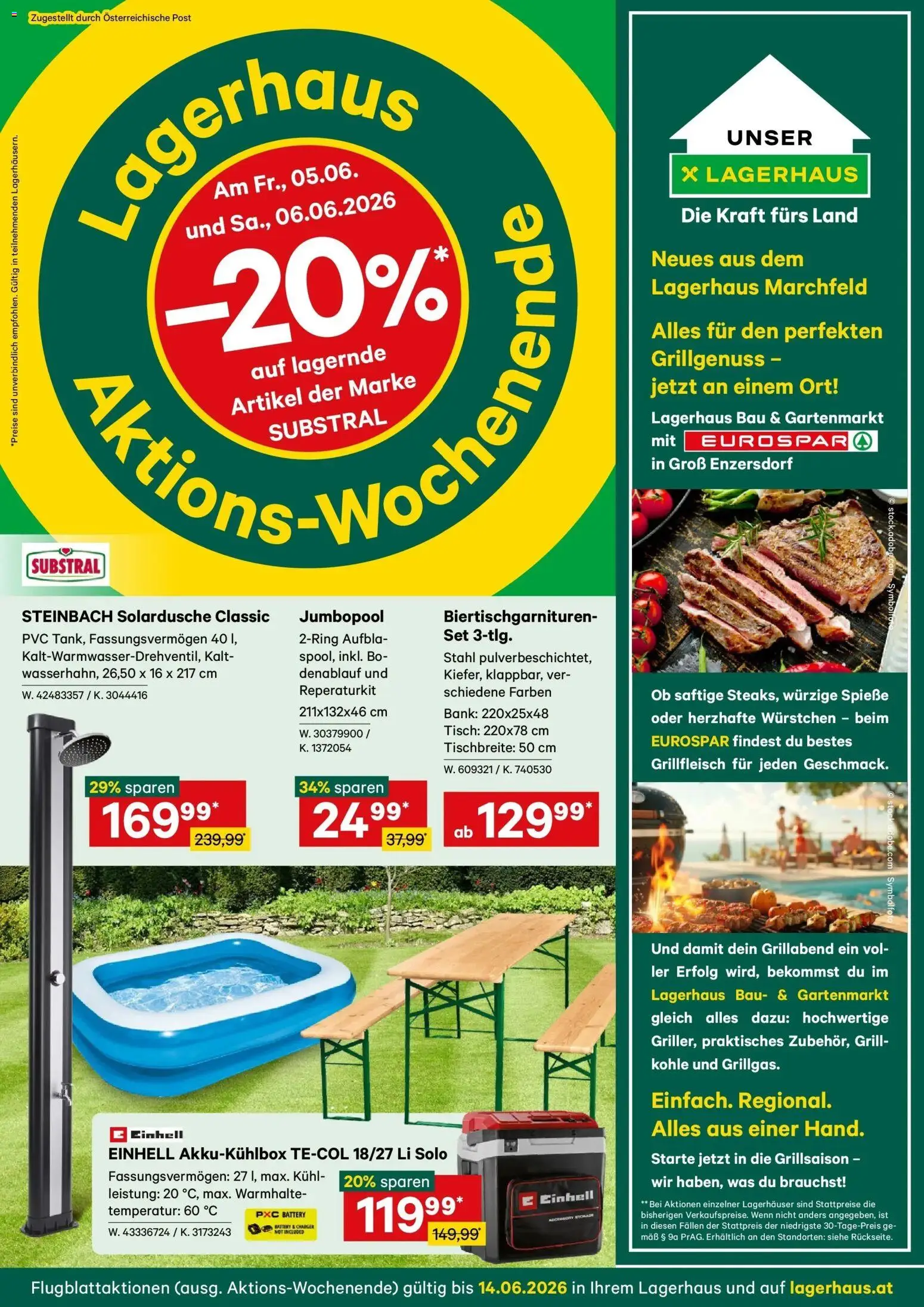 Vorschau der Angebote: Lagerhaus Wochen Angebote gültig ab 31.05.2026 - Grill, Tisch