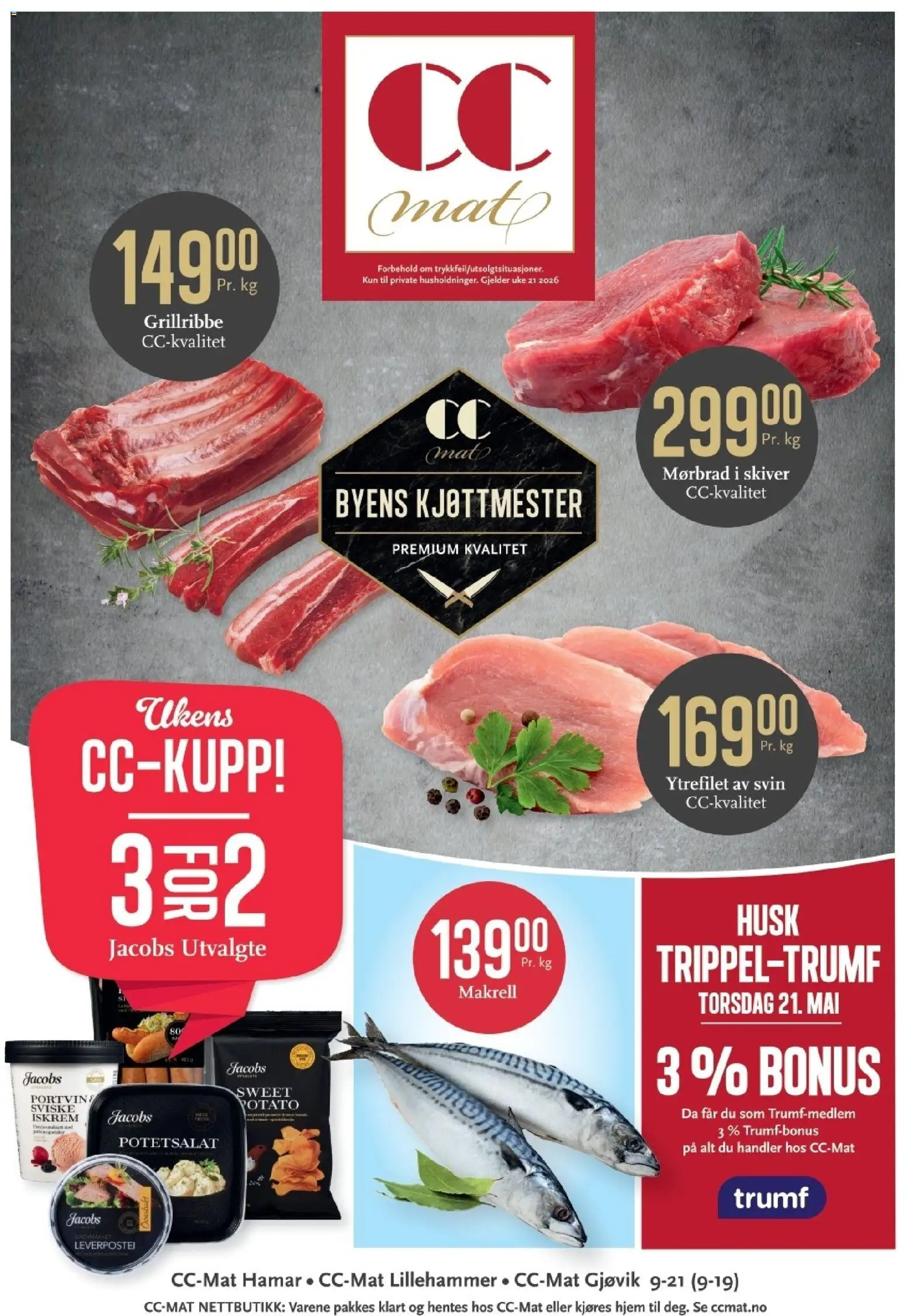 Forhåndsvis CC Mat kundeavis fra butikk CC Mat gyldig fra 18/05/2026