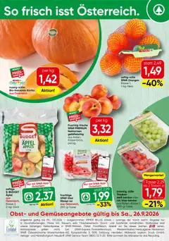 Vorschau der Angebote: Spar Spar Obst & Gemüse gültig ab 21.09.2026