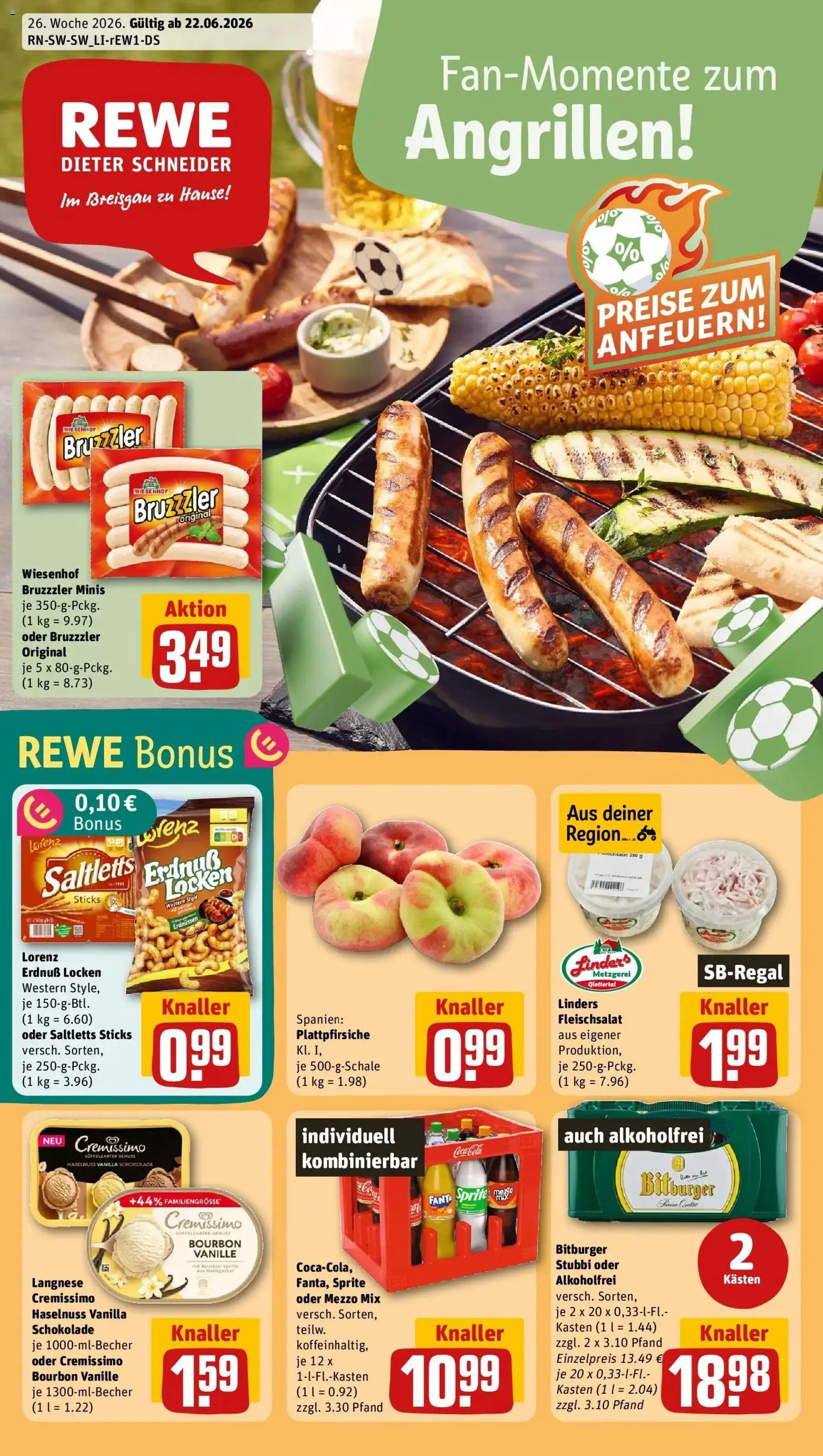 Vorschau von dem Prospekt des Geschäftes Rewe, gültig ab dem 21.06.2026