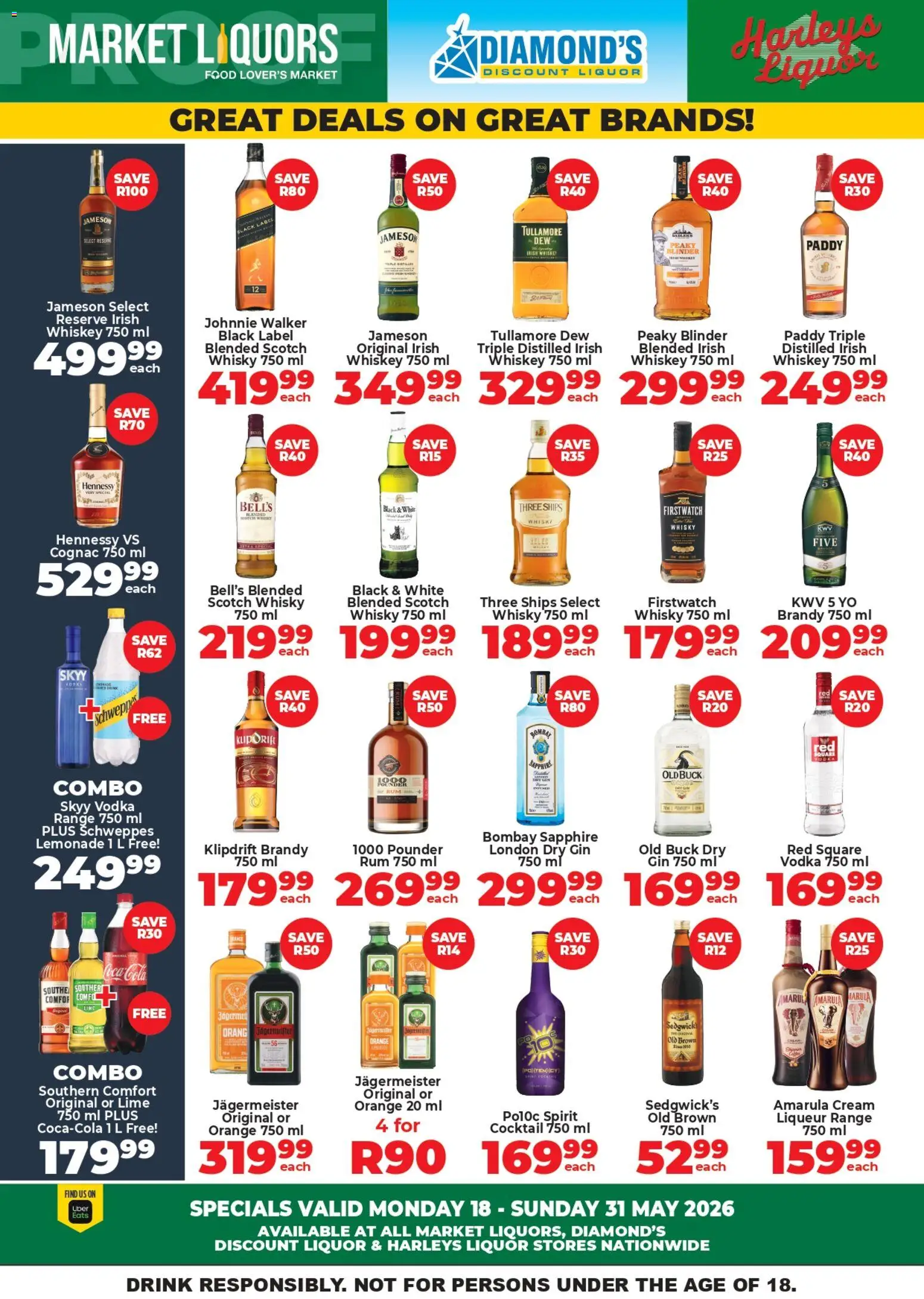 Preview of Diamond Discount Liquors flyer valid from 18/05/2026