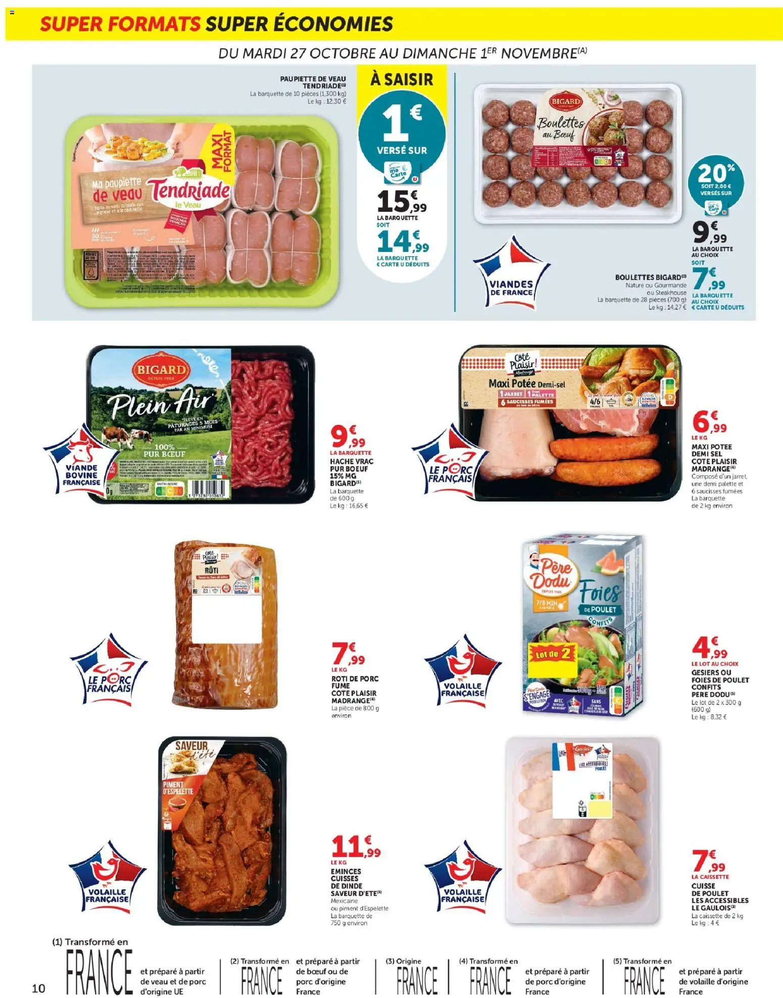Prévisualisation de Super U - Les prix bas de la semaine du magasin Super U formulaire valide 27/10/2026